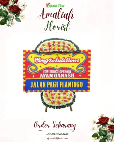 Bunga Papan Congratulation di Gunung Kaler